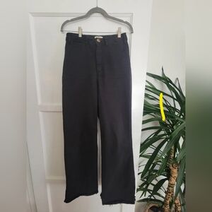 Marine Layer Black Pants with Button Detail